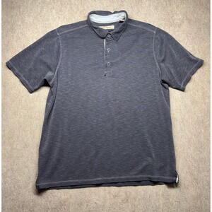 Tommy Bahama Mens Gray Short Sleeve Polo Shirt Size Large